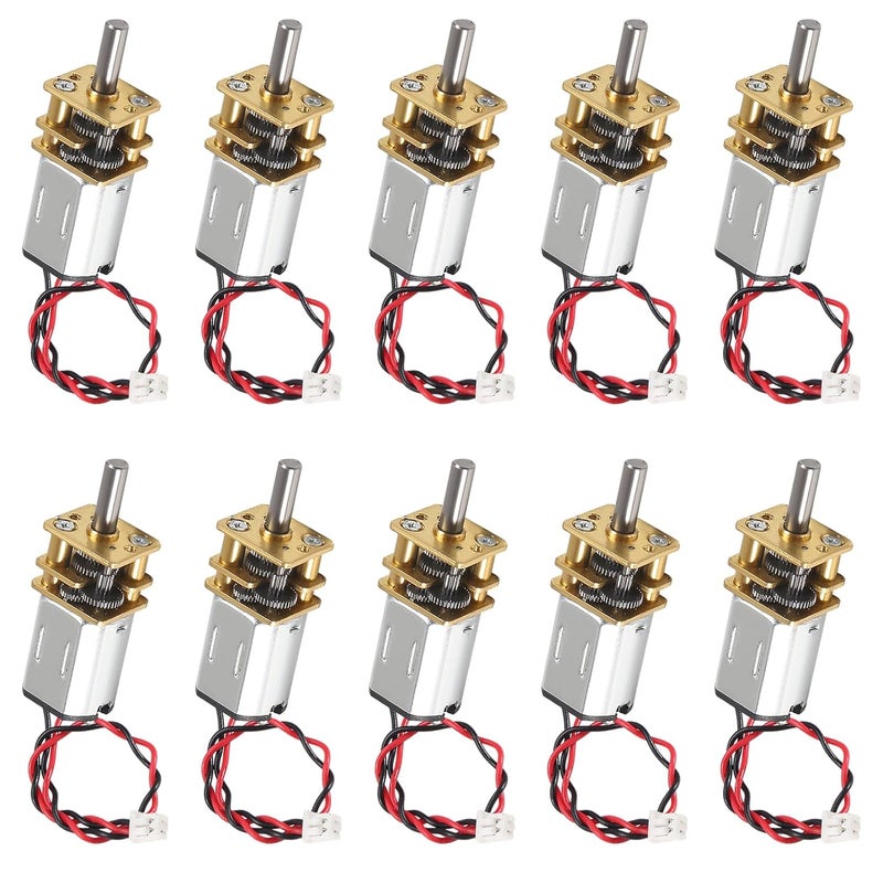Coliao 10pcs DC 3V-6V Mini N20 Gear Motor Slow Speed Full Metal Gearbox Micro Motor with Terminal for Smart Car DIY RC Toys - Image 1